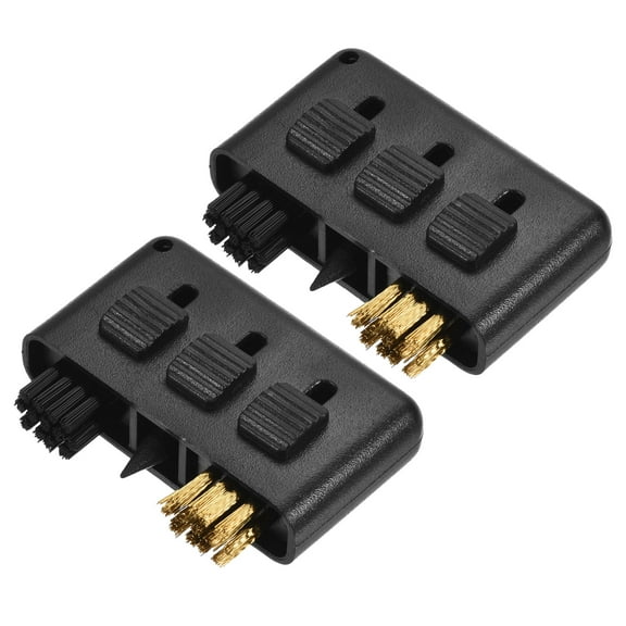 Uxcell 3 in 1 Portable Retractable Dust Groove Cleaner Golf Club Brush Black 2 Pack