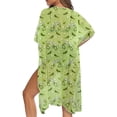 thumbnail image 5 of HELLHERO Pickled Cucumbers Long Kimono Swimsuit Cover Up Breathable High Quality Fabrics Quick Dry Bathing Suit Cover Up, 5 of 6