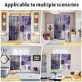 thumbnail image 6 of Purple Grey Kitchen Curtains 84 Inch Length, Modern Oil Painted Abstract Art Aesthetics Grommet Top Bedroom Living Room Curtains, Light Filtering Cafe Curtain Drapes 2 Panels Set 84''x84'', 6 of 9