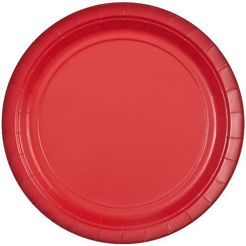 9" Red Paper Plate