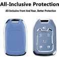 thumbnail image 3 of Key Fob Cover Compatible with Chevrolet Silverado Suburban Tahoe GMC Yukon Yukon XL Terrain Acadia 2015-2020 5 Button TPU Keychain Case Holder Protector,Blue, 3 of 7