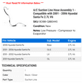 thumbnail image 2 of A/C Suction Line Hose Assembly 1 - Compatible with 2001 - 2006 Hyundai Santa Fe 2.7L V6 2002 2003 2004 2005, 2 of 2