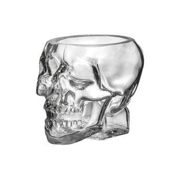 Halloween Skull Glass Cup Set, Clear Wine Glasses for Cocktail, Whiskey, Juice - Ideal for Part Y Decorations & Gifts