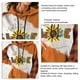 thumbnail image 3 of Sudaderas con cordón Poliéster Manga larga Impresión Otoño Invierno Casual Top para mujer Caqui XXL, 3 of 4