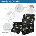 thumbnail image 5 of FKELYI Vintage Bee Black Print Stretch Recliner Slipcover with Pocket Single Reclining Cover for Lazyboy Recliner Chair 4-Piece Furniture Protector for Living Room, 5 of 7