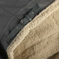 thumbnail image 6 of Fesfesfes Men Fleece Jacket Casual Keep Warm Thicken Plush Tops Long Sleeve Turndown Jacket Zipper Patchwork Coats, 6 of 6