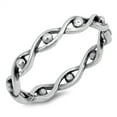 thumbnail image 1 of Oxidized Infinity Knot Bead Evil Eye Ring .925 Sterling Silver Band Jewelry Female Male Size 11, 1 of 4