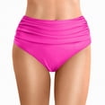 thumbnail image 2 of Ccpelsie Women's Swim Shorts High Waisted Bikini Bottom Full Coverage Swim Bottoms Tummy Control Soft Quick Dry Summer(A01-Hot Pink,L), 2 of 6