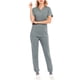 thumbnail image 1 of Traje de Pantalones para Mujeres Profesional Casual Cuello en V Manga Corta con Pantalones Largos, Ropa de Trabajo de Poliéster Ligera de Cuatro Estaciones para Uso Diario Y Casero, 1 of 3