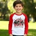 thumbnail image 2 of DDSOL Boys T-Shirts Valentines Day Truck Graphic Long Sleeves Casual Tops Red Size 8, 2 of 5