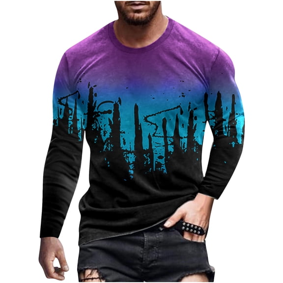 skpabo Men's Jumpers Warehouse Mens Sweatshirts Printed Pullover Loose Fit Long Sleeve T Shirt Casual Crew Neck Sweatshirt Sweater Sweatshirts No Hood Tops Size 10-24