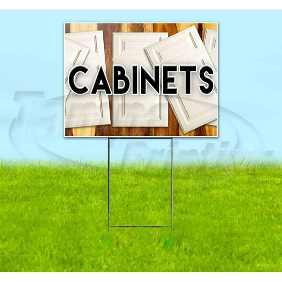 Cabinets (18" x 24") Yard Sign, Includes Metal Step Stake