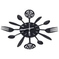 thumbnail image 4 of Black Kitchen Wall Clock Removable Modern Cutlery Kitchen Spoon Fork Wall Clock Home Decoration, 4 of 9
