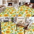 thumbnail image 5 of 5'x8' Area Rugs, Sunflower Indoor Outdoor Area Rug for Living Room Bedroom, Farmhouse Summer Botanical Watercolor Washable Bathroom Rugs Kitchen Floor Carpet Mats Home Decor Aesthetic, 5 of 8
