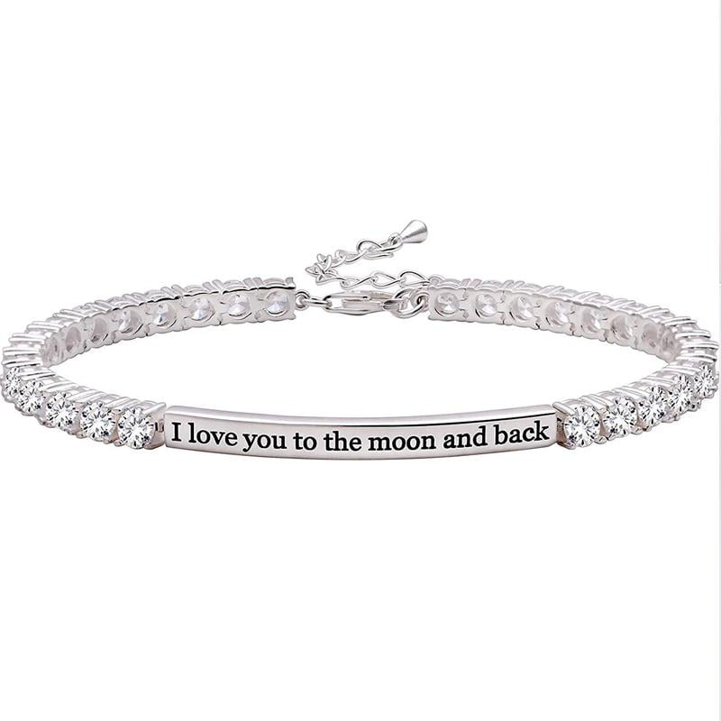 Caring Cuffs I Love You To the Moon and Back Stacking Bangle 