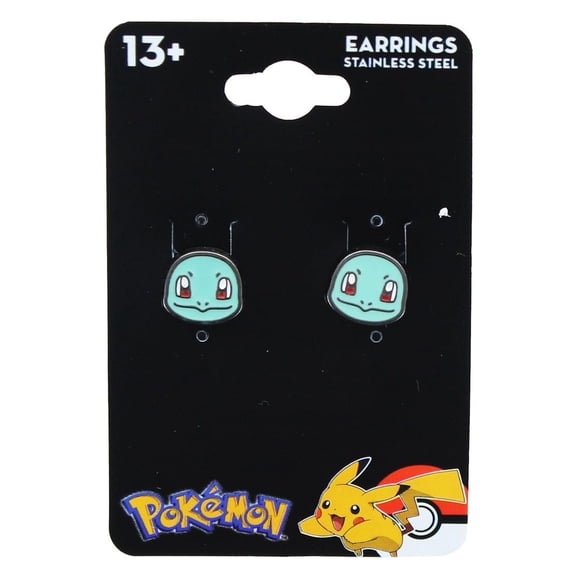 Squirtle Head Stainless Steel Stud Earrings