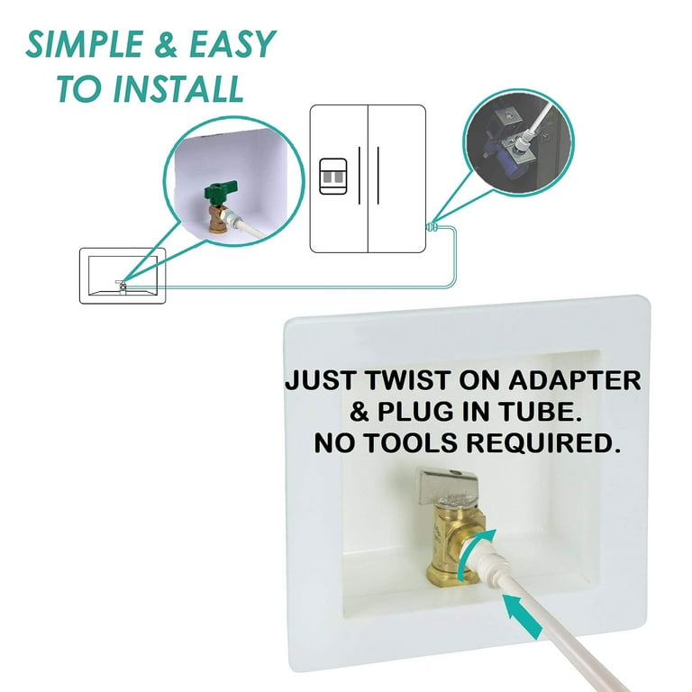 1/4 x 6' PEX Ice Maker Line Kit with Quick Connect Adapters