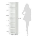 thumbnail image 4 of Tribesigns 6 Tier Bookcase Storage Shelves, 70.9 Inch Tall Narrow Bookcase, Modern Corner Bookcase for Home Office, Living Room, 4 of 7