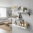thumbnail image 2 of Repisas Flotantes Madera Modernas Estantes Baño 4 Pzs Malubero Blanco, 2 of 5