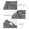 thumbnail image 5 of Little Donkey Andy Men's Fleece Lined Snow Ski Pants with Zipper Pockets, Softshell Warm Insulated Snowboarding Outdoor Cargo Pants Gray Plaid S, 5 of 6