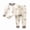 Beige, variant on ITSAME Girls 2 Piece Crewneck Long Sleeve Pullover and Pants Set Cartoon Print Casual Loungewear Outfit Size 2T