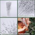 thumbnail image 5 of Artificial Berries Stems Ornaments,17 Inch Sparkling Christmas Tree Picks, Glittery Berry Stems,Plant Picks and Branches for Xmas Wreath Ornaments Holiday Home DIY Decor,Silver,10 Pack, 5 of 8