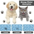 thumbnail image 2 of Dog Food Mat, Absorbent Water Bowl Mats Cat Pet Feeding Placemats Blue 16 * 24 inch, 2 of 6