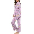 thumbnail image 5 of Vetsdori Long Sleeve Pajamas Sets for Women PJS Plus Size Nightwear Lightweight Soft,2 Pieces Sleepwear Homewear Pants Womens Pajamas, 5 of 7
