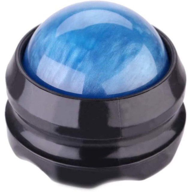 Pelota de masaje, masajeador de rodillos para músculos, hombros, brazos, espalda, abdomen, piernas o pies, accesorios de fitness para relajación (azul) JAMW Sencillez