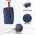 thumbnail image 5 of Unique Bargains Floral Makeup Bag Zipper Flower Cosmetic Pouch Blue, 5 of 7