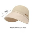 thumbnail image 2 of Wide Brim Fashion Breathable Foldable Sunscreen Sunhat Women Bucket Hat Panama Cap Beach Hat Sunshade Cap BEIGE, 2 of 8
