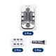 thumbnail image 3 of Soporte de ducha Uxcell 2PCS con adhesivo y ajustable para montaje en pared (Plata), 3 of 5