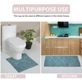 thumbnail image 3 of Home Weavers Modesto Bath Rug 100% Cotton Non-Slip Bathroom Rug Set Machine Washable Bath Rug-21"x34", Heart Shape Rug- 25"x25", Blue Color 2 Piece Bath Rug set, 3 of 7