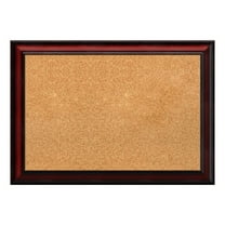 Amanti Art Natural Cork Board Wood Framed Rubino Cherry Scoop Bulletin Board 27 in. x 19 in.