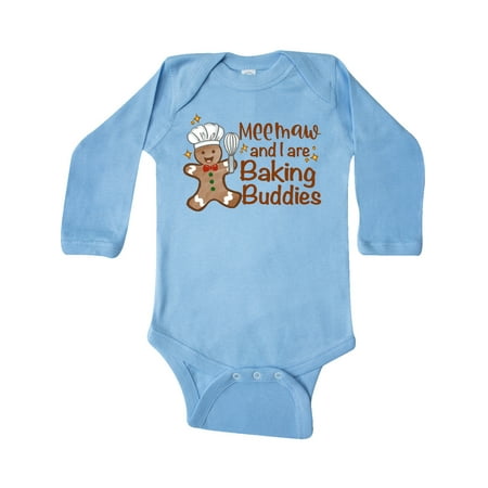 

Inktastic Meemaw And I Are Baking Buddies Gift Baby Boy or Baby Girl Long Sleeve Bodysuit