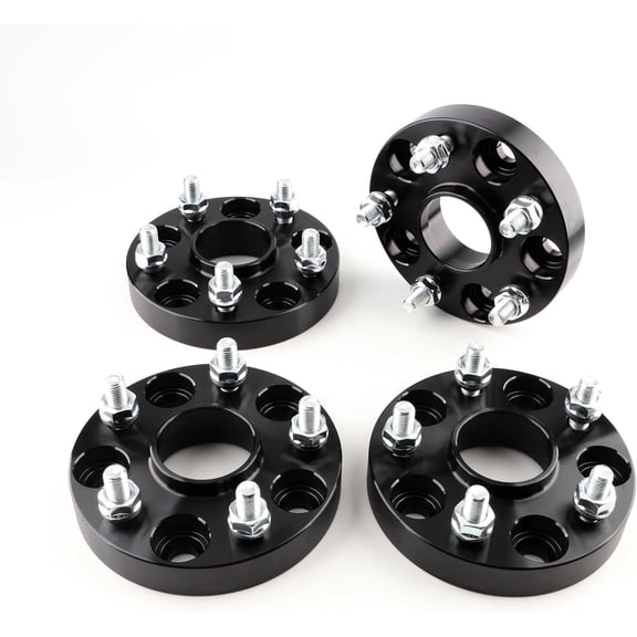 4pcs 1" 5x4.5/5x114.3 Wheel Spacers 12x1.5 Stud 60.1mm Bore Black Compatible for Lexus ES 250 300 330 350 GS 300 350 400 is 250 300 RC | Avalon Corolla Cross Camry Highlander RAV4 Tacoma 2WD
