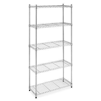 Bestoffice 5 Shelf Home Style Chrome Steel Wire Shelving 36 By 14 Bestoffice 5 Shelf Home Style Chrome Steel Wire Shelving 36 By 14 72
