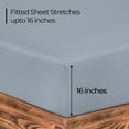 thumbnail image 2 of ROYALE LINENS 300 Thread Count 100% Long Staple Combed Cotton Fitted Sheet Full - Super Soft Deep Pocket Bottom Sheet - Fitted Sheets Only - Elastic Sheets (Full, Lake Blue), 2 of 9