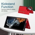 thumbnail image 2 of ELEHOLD for Samsung Galaxy S24 Ultra Zipper Wallet Crossbody Case Premium Leather Cover with RFID Blocking Card Holders Kickstand for Women Girls Samsung Galaxy S24 Ultra Purse Case,Red, 2 of 9