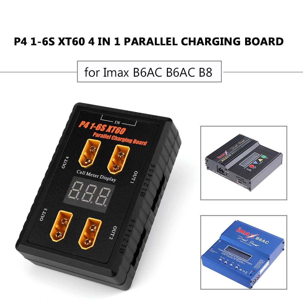 P4 16S XT60 4 IN 1 Parallel Charging Board XT60 Plug Battery Charge