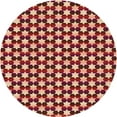 thumbnail image 1 of Ahgly Company Machine Washable Indoor Round Transitional Cranberry Red Area Rugs, 3' Round, 1 of 7