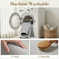 thumbnail image 4 of FEELHOME Bathroom Rug Non Slip Absorbent Bath Mat Woven Quick Dry Machine Washable Bathroom Mat with Rubber Backing Ultra Thin Bathroom Rugs Fit Under Door 17"x30" Gray, 4 of 8