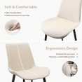 thumbnail image 2 of Beige PU Leather Dining Chair Set of 4, Metal Legs, Modern Upholstered, for Kitchen/Restaurant/Living Room/Meeting Room, 2 of 9