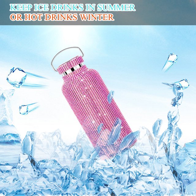 Termo Botella de agua de 350ml/500ml/750mlventosa para mujerregalo (rosa 350ml) Ehuebsd Libre de BPA