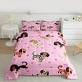 thumbnail image 2 of Castle Fairy Children Girls Teens Cartoon Dachshund 3-Piece Full Size Comforter Sets,Love Heart Print Bedding Comforter Set,Kawaii Pets Lightweight Bedding Sets,Super Cozy Room Decor, 2 of 8