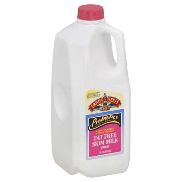 Land O'Lakes Probiotics Fat Free Skim Milk, Half Gallon