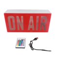 thumbnail image 1 of Panneau lumineux On Air alimenté par USB, 12 couleurs d'éclairage, boîte lumineuse LED On Air avec télécommande pour diffusion en direct, 1 of 4