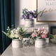 thumbnail image 5 of Juego de flores artificiales con jarrón de cerámica pequeño, ramo de hortensias y rosas, flores falsas, 5 of 5