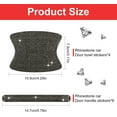 thumbnail image 2 of 10pcs Car Rhinestone Bling Door Handle Reflective Trim Stickers Universal Side Rear View Mirror Safety Scratch Resistant Protector Cover for Car (Black), 2 of 5