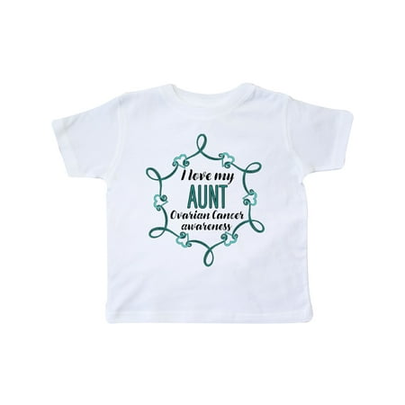 

Inktastic I Love My Aunt Ovarian Cancer Awareness Gift Toddler Boy or Toddler Girl T-Shirt